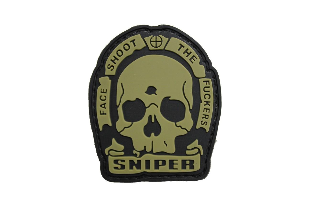 Sniper Face Shoot The F**kers (TAN)  Morale Patch