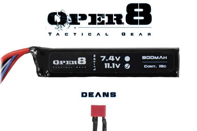 Oper8 11.1v 900MAH Mini Lipo - Deans