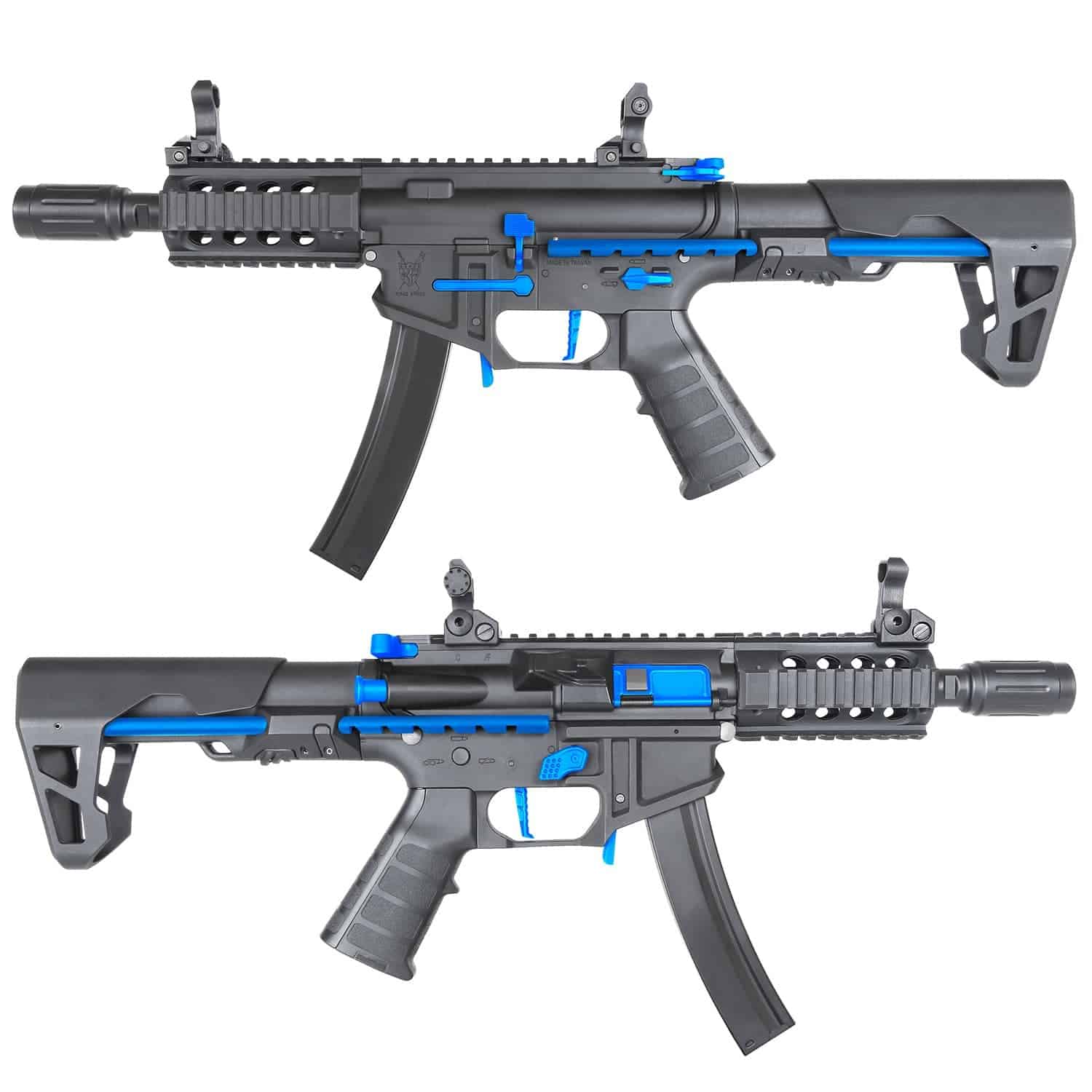 King Arms PDW 9mm SBR Shorty - Black & Blue