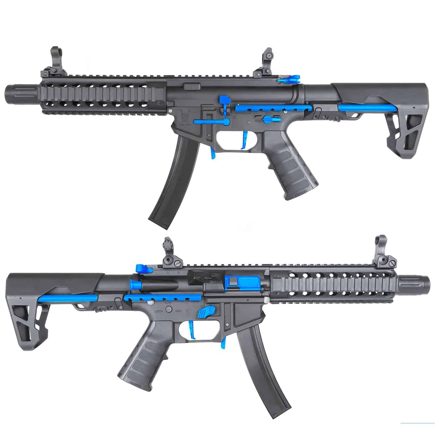 King Arms PDW 9mm SBR Long - Black & Blue