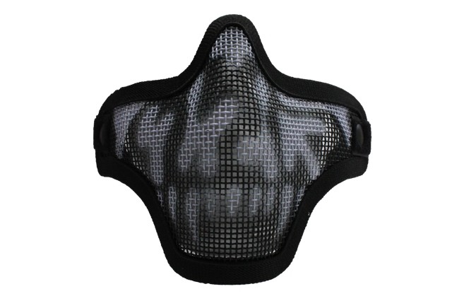 Oper8 Face Mesh Mask Twin Strap - Black Skull