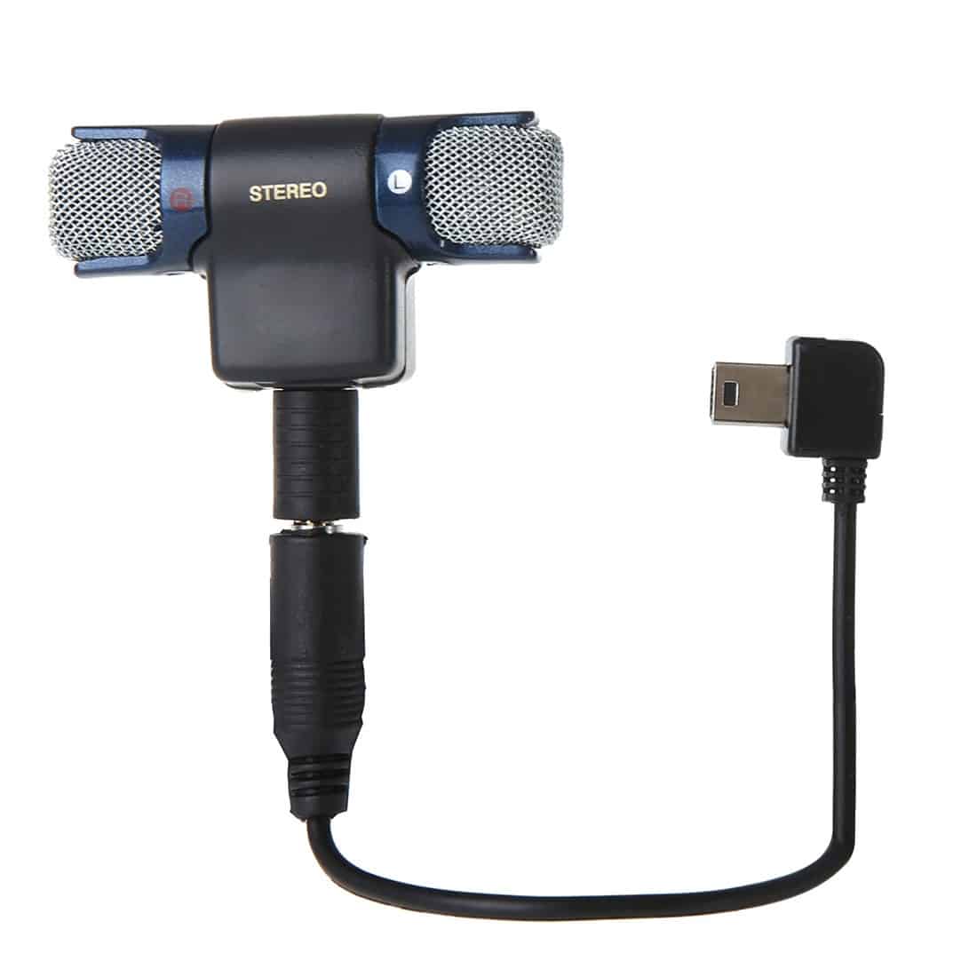 External Mini Stereo MIC Microphone with 17CM 3.5mm to Mini USB