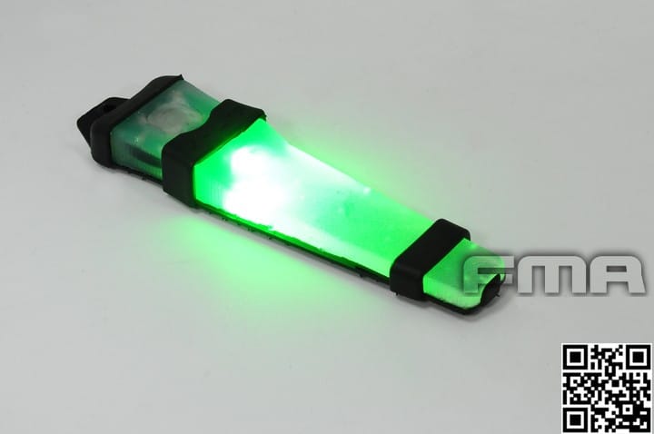 FMA Velcro V light Black - Green light