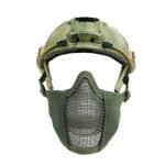 Oper8 Fast helmet slimline mesh mask (Grey)