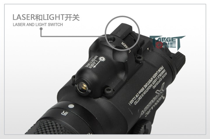 FMA / Target One X400 LED Tactical Flashlight + Red Laser