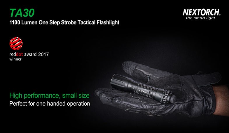 Nextorch TA30 Flashlight 6 modes with Strobe