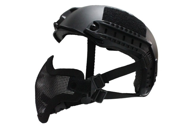 Oper8 Mesh Mask For Fast Helmet - Black