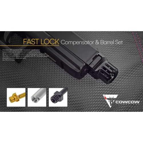 Cow Cow TM Glock Fast Lock Compensator & Barrel Set - Silver