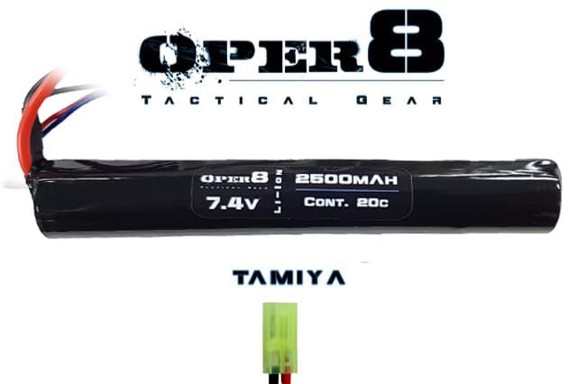 Oper8 7.4V Li-ion 2500MAH Stick Battery - Tamiya