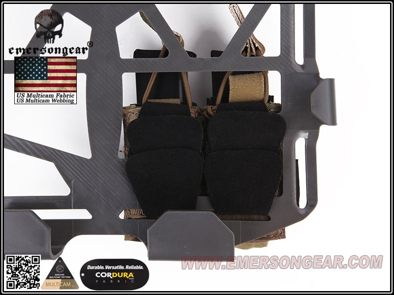 Emerson Gear Double Pistol Pouch For Frame Carrier - Wolf Grey