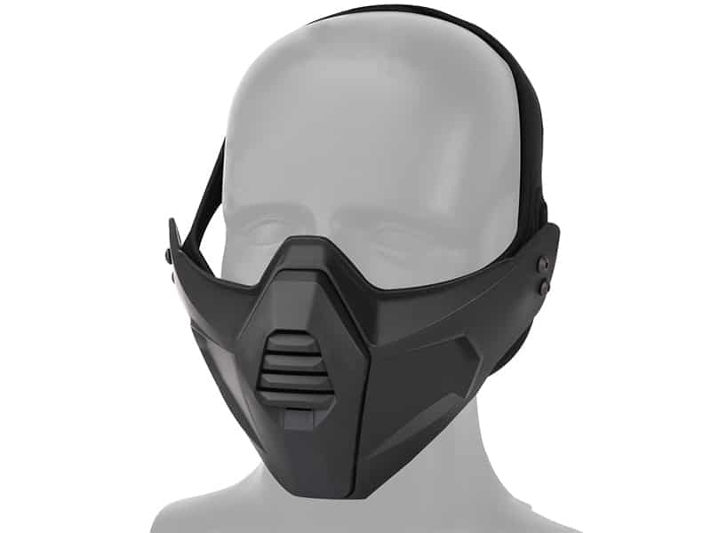 WoSport Multi-fit Split Mask overhead and helmet-mounted - Black