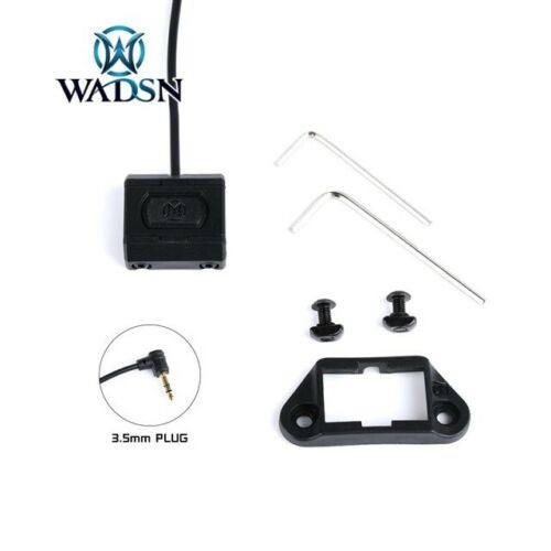 Wadsn Mod Button for Keymod / 20mm / M-Lok Pressure switch (3.5mm Plug) Black